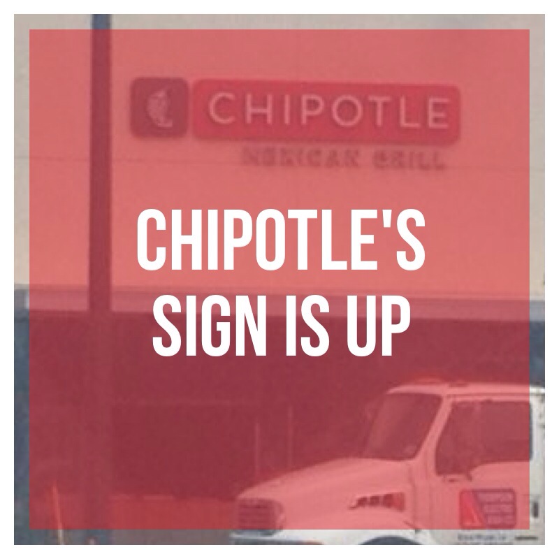 Chipotle’s Sign Is Up Developing Lafayette