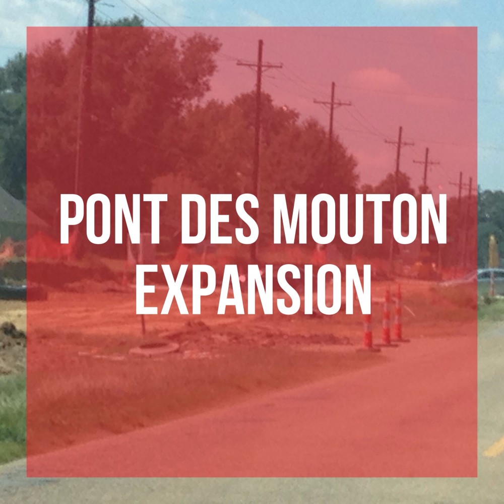 East Pont Des Mouton Road Work Developing Lafayette