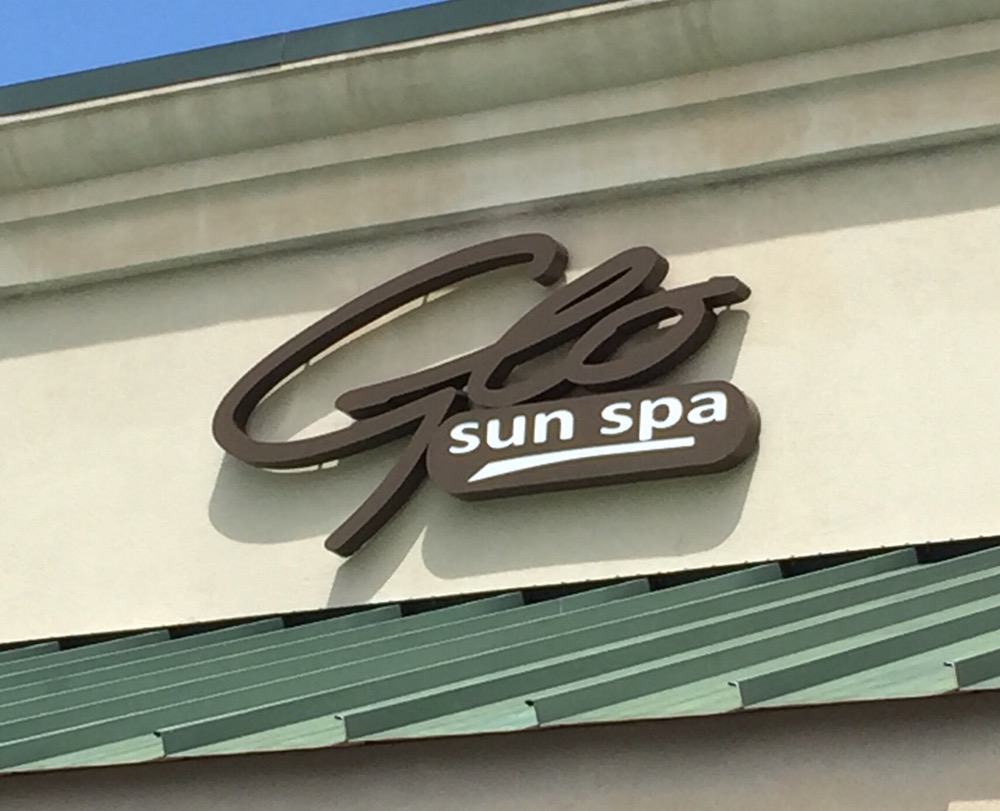 Glo Sun Spa Sign is Officially Up Developing Lafayette