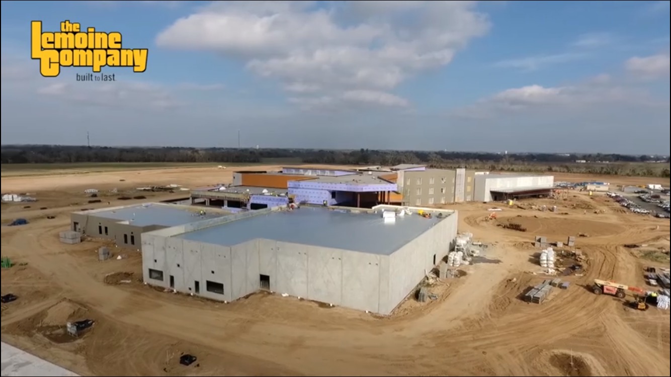 Southside High Progress Aerial Footage Developing Lafayette