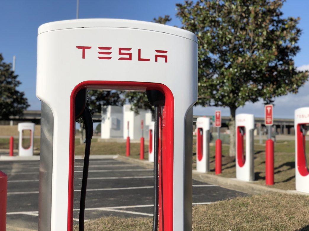 Completed Tesla Superchargers At I10 & Louisiana Ave Developing