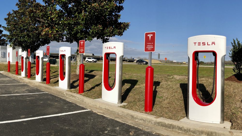 Completed Tesla Superchargers At I10 & Louisiana Ave Developing
