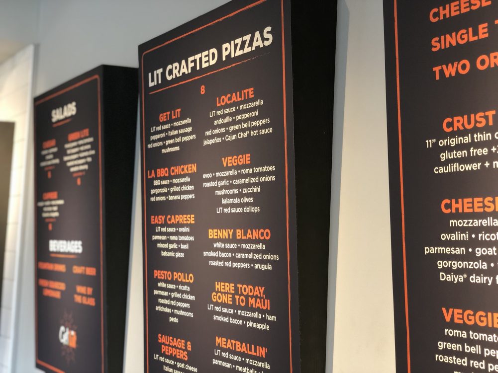 Lit deals pizza menu