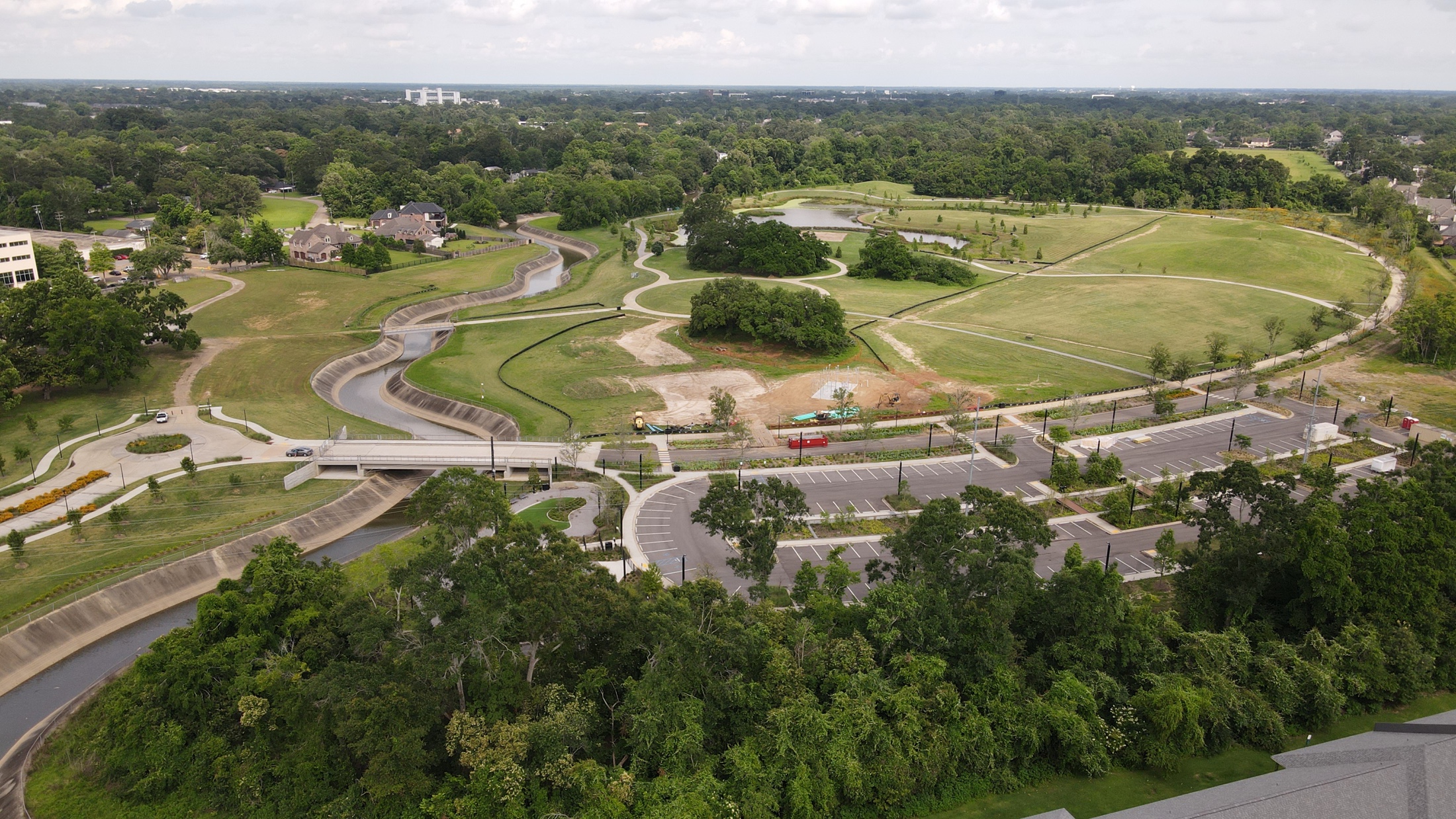 Current Aerial Photos of Moncus Park’s Phase 2 Developing Lafayette