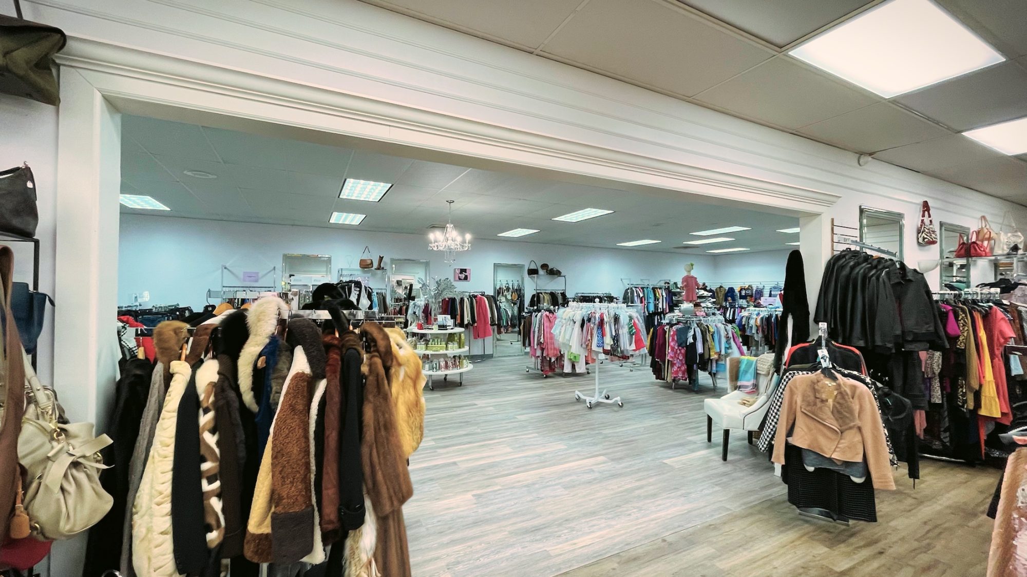 Consignment boutique specializes in high-end women's clothing