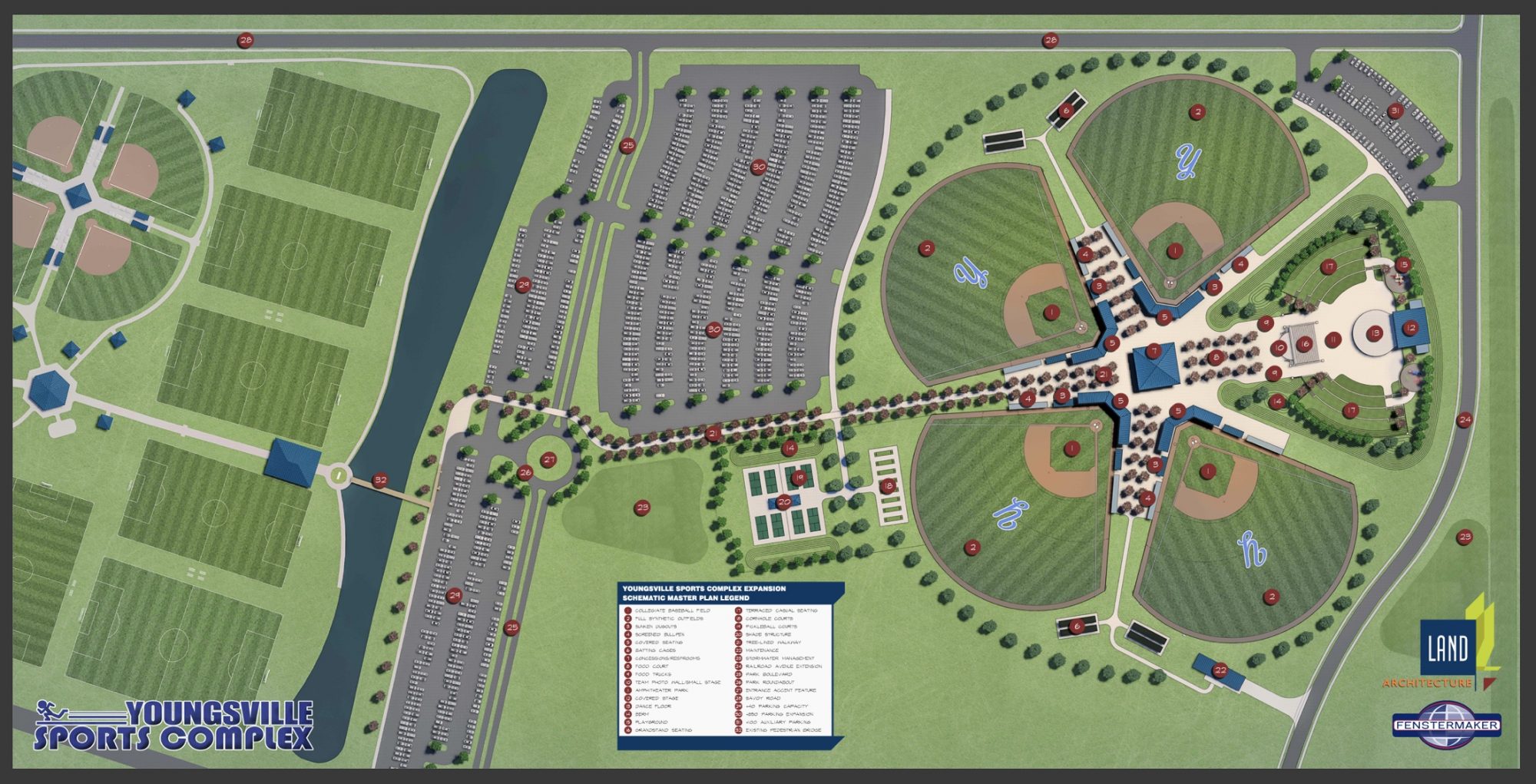 Collegiate Fields, Amphitheater & Cornhole Coming Soon To Youngsville's  Sports Complex Expansion – Developing Lafayette