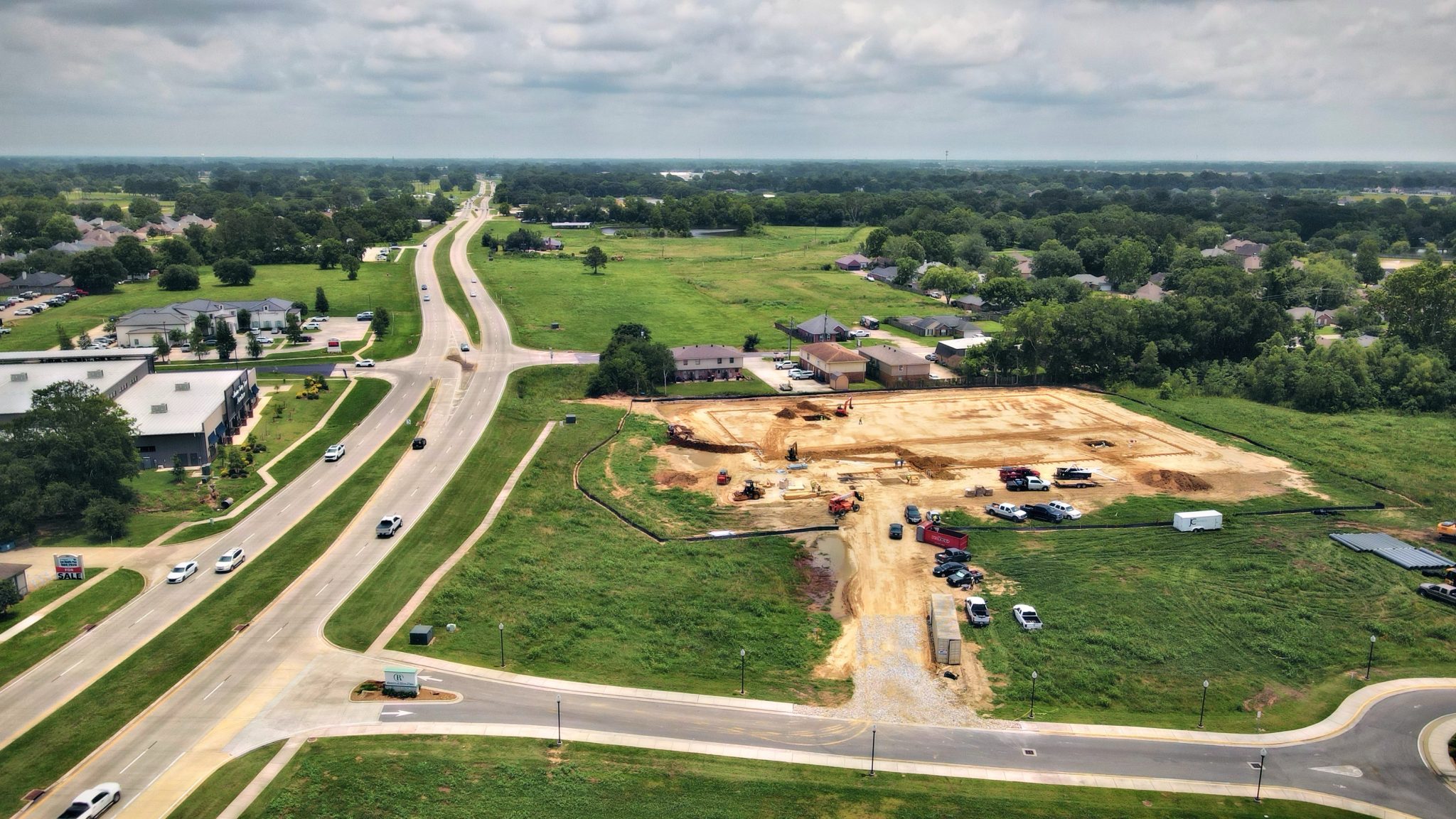 Construction Fronting The Reserve at River Place Apartments To Be
